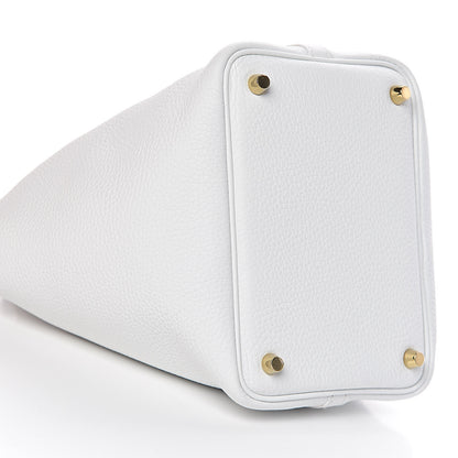 Hermes Taurillon Clemence Picotin Lock 18 PM White 5 of 11