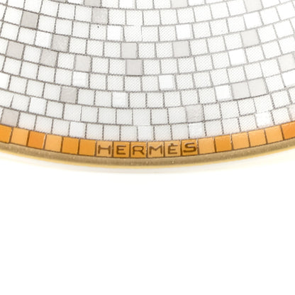 Hermes Porcelain Mosaique Au 24 Gold Coffee Cup and Saucer Set of 2 9 of 10