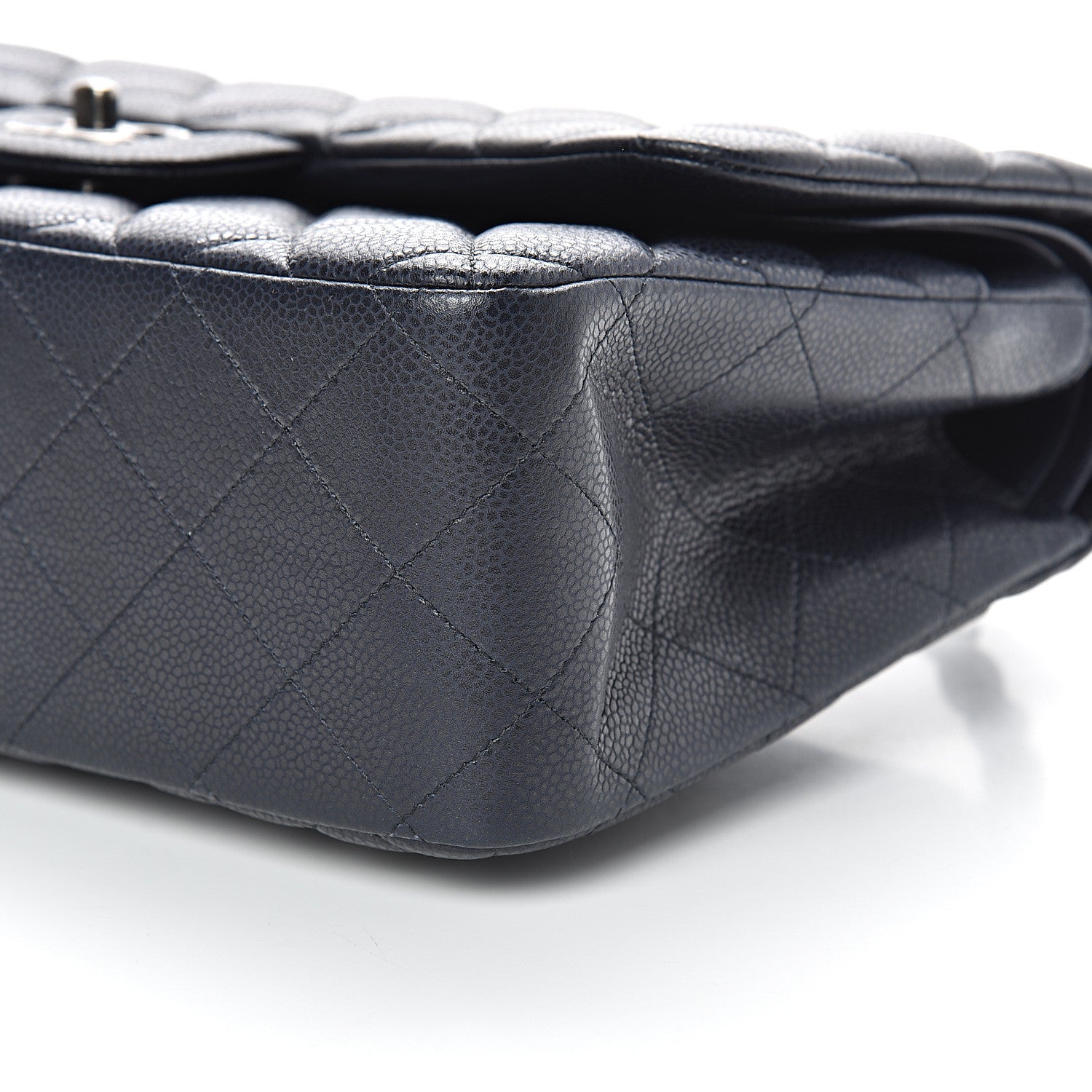 Chanel Caviar Quilted Jumbo Double Flap Navy Blue 9 of 9