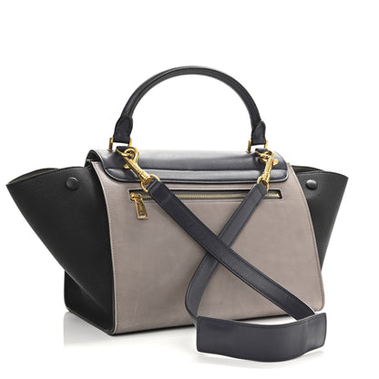 Celine Smooth Calfskin Small Trapeze Dark Blue 3 of 12