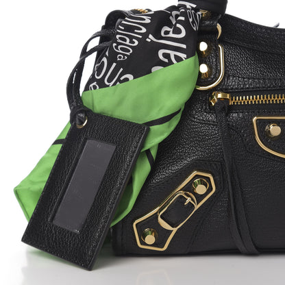 Balenciaga Chevre Gold Metallic Edge Hardware Mini Cityscarf Black 10 of 11