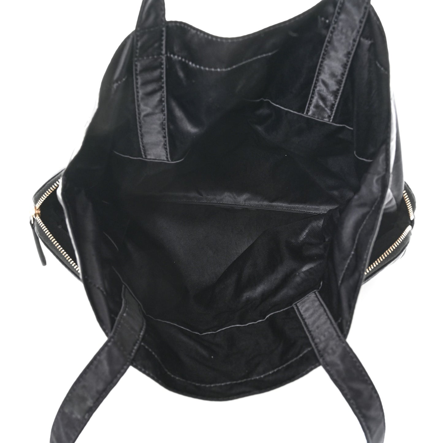 Nylon Grosgrain Large Lifestyle Pouch With Foldable Tote Black