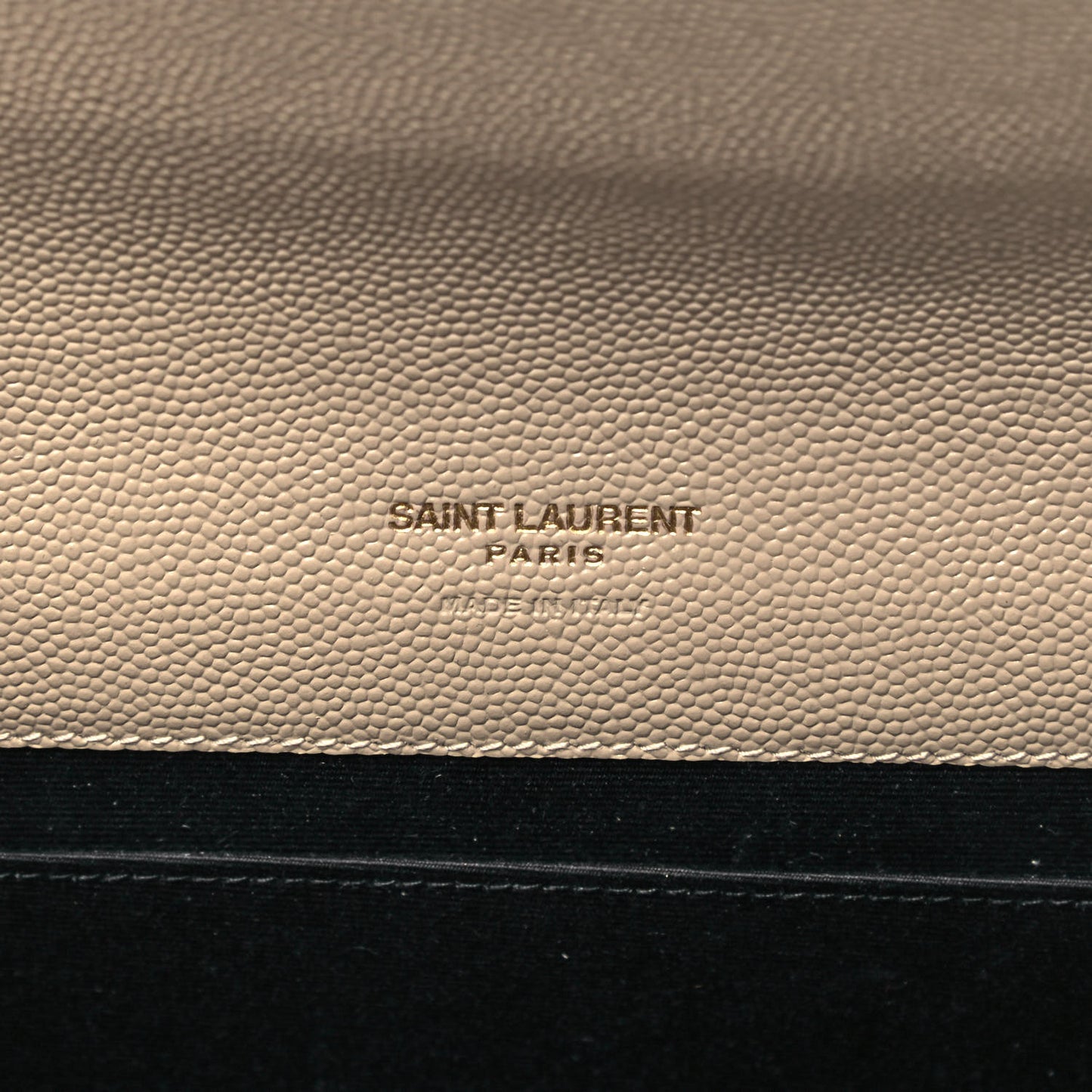 Grain De Poudre Matelasse Chevron Monogram Envelope Clutch Dark Beige