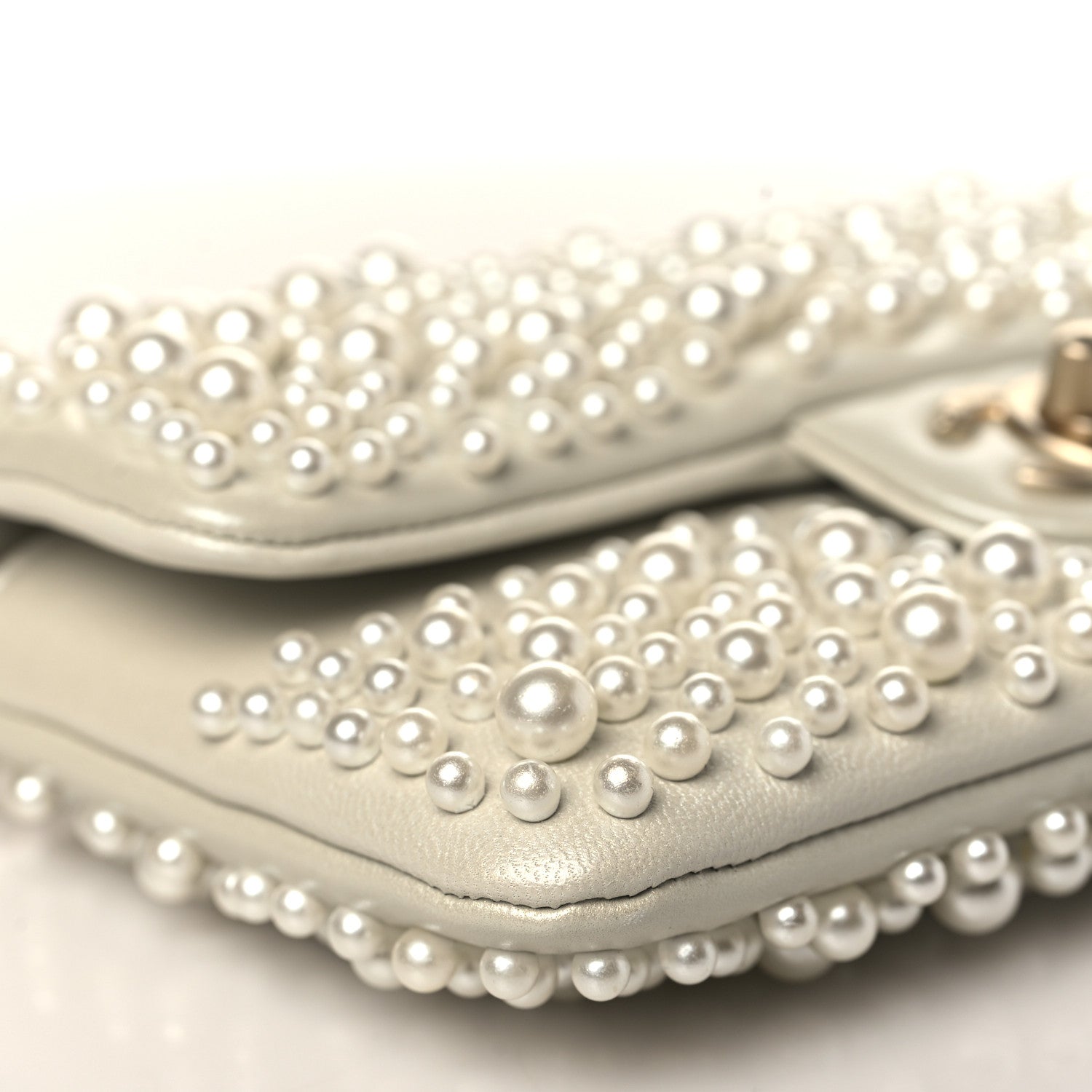 Chanel Lambskin Pearls Flap White 8 of 9
