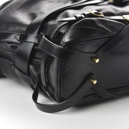Burberry Soft Lambskin Bridle Calfskin Medium Gosford Hobo Black 6 of 9