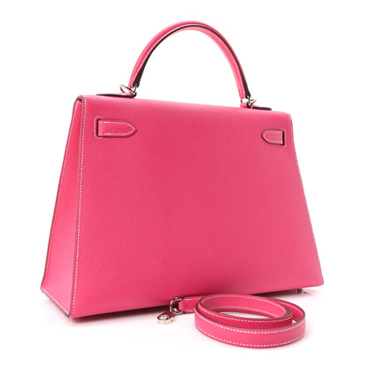 Hermes Epsom Kelly Sellier 32 Rose Tyrien 2 of 9