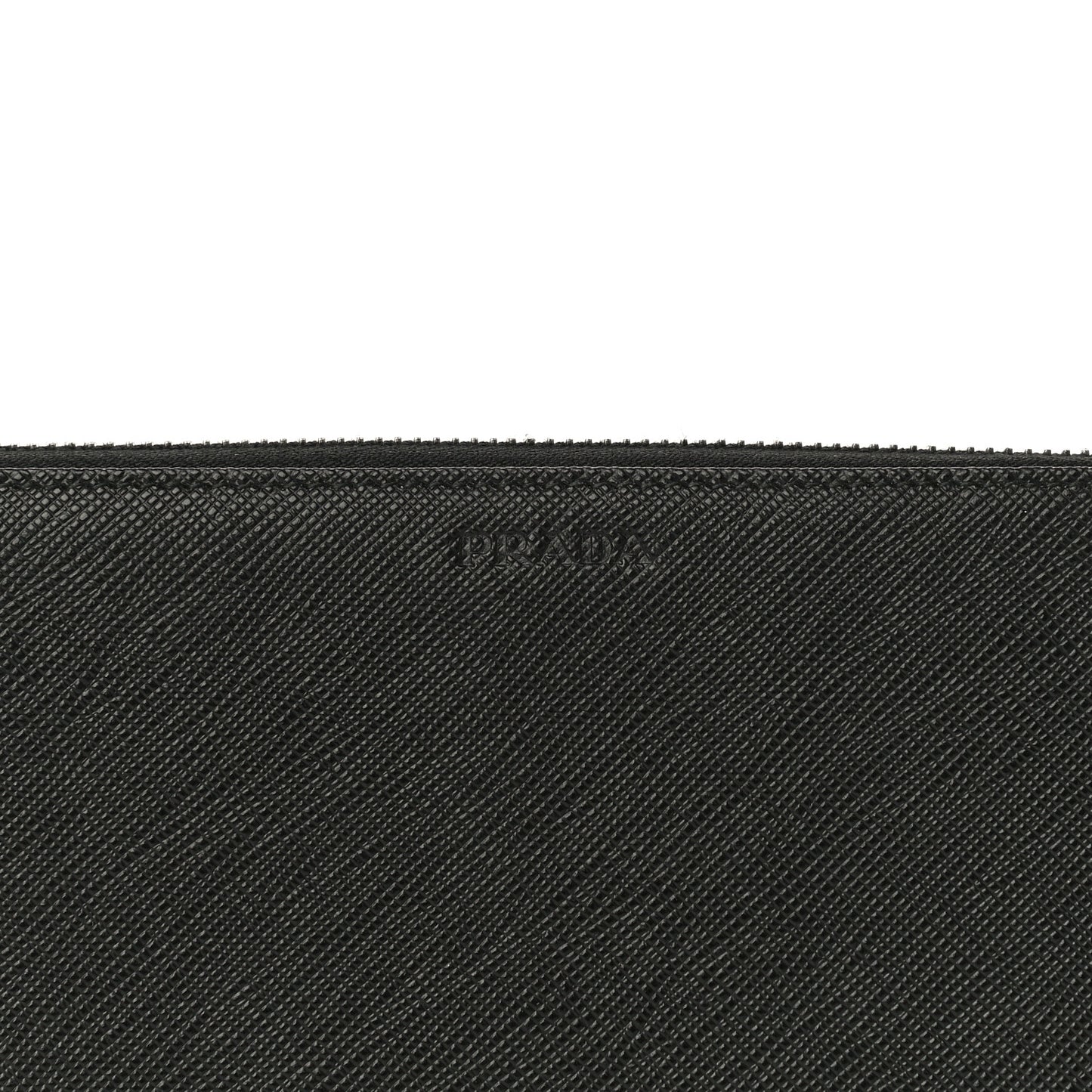Saffiano Large Zip Around Travel Wallet Black