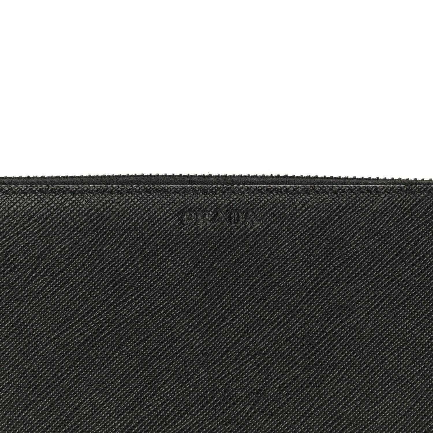 Prada Saffiano Large Zip Around Travel Wallet Black 14 of 20