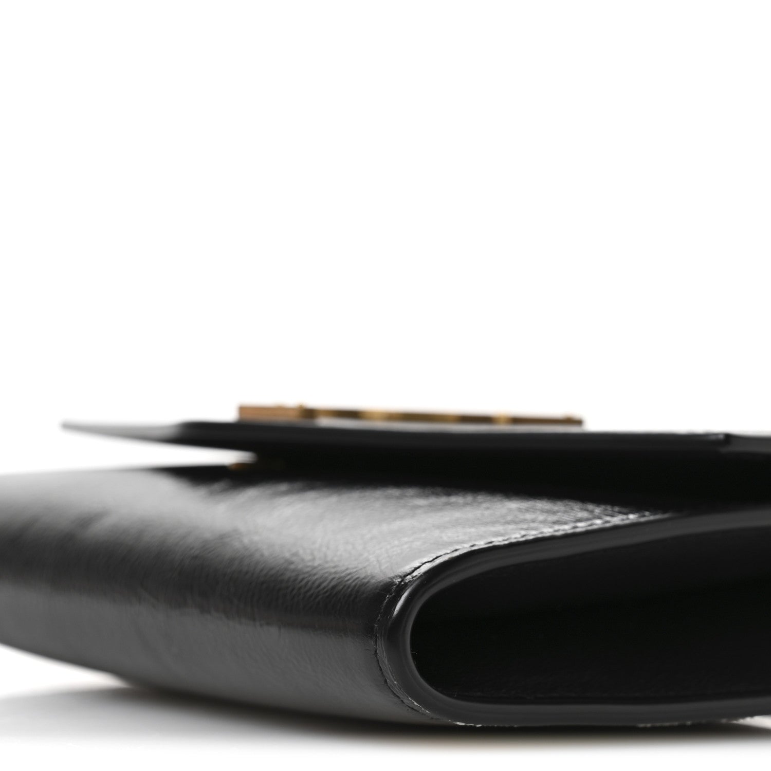 Saint Laurent Crinkled Calfskin Uptown Chain Wallet Black 10 of 10