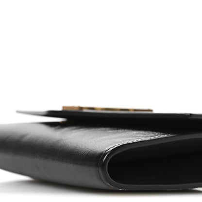 Saint Laurent Crinkled Calfskin Uptown Chain Wallet Black 10 of 10