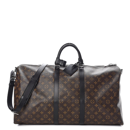 Louis Vuitton Monogram Macassar Keepall Bandouliere 55 1 of 7