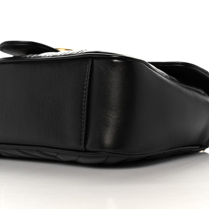 Gucci Calfskin Matelasse Small GG Marmont Shoulder Bag Black 11 of 12