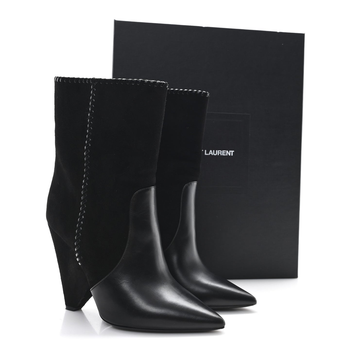 Suede Calfskin Niki 105 Wedge Booties 39.5 Black