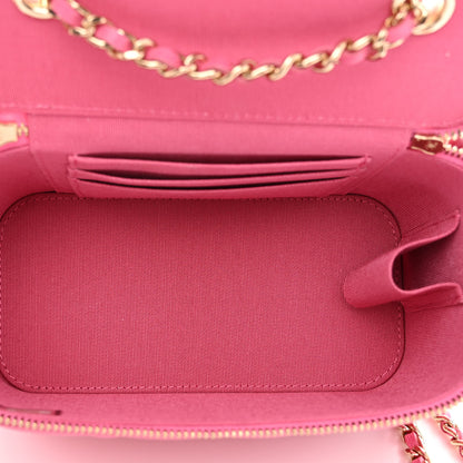 Chanel Caviar Quilted Small Vanity Case With Chain Pink 4 of 9