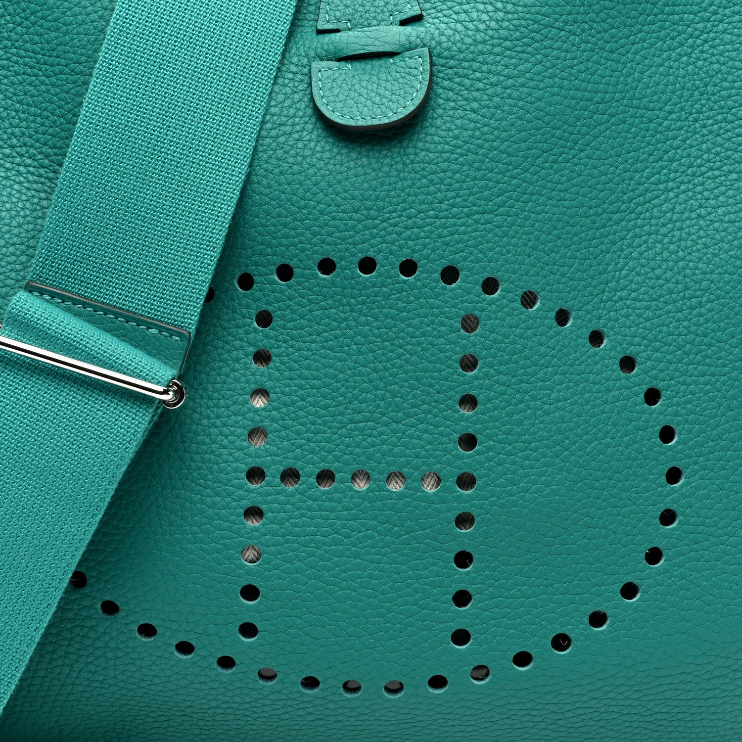 Hermes Taurillon Clemence Evelyne III GM Vert Verone 8 of 10
