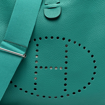 Hermes Taurillon Clemence Evelyne III GM Vert Verone 8 of 10
