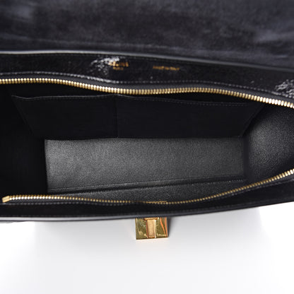 Celine Shiny Goatskin Small Trapeze Black 5 of 10