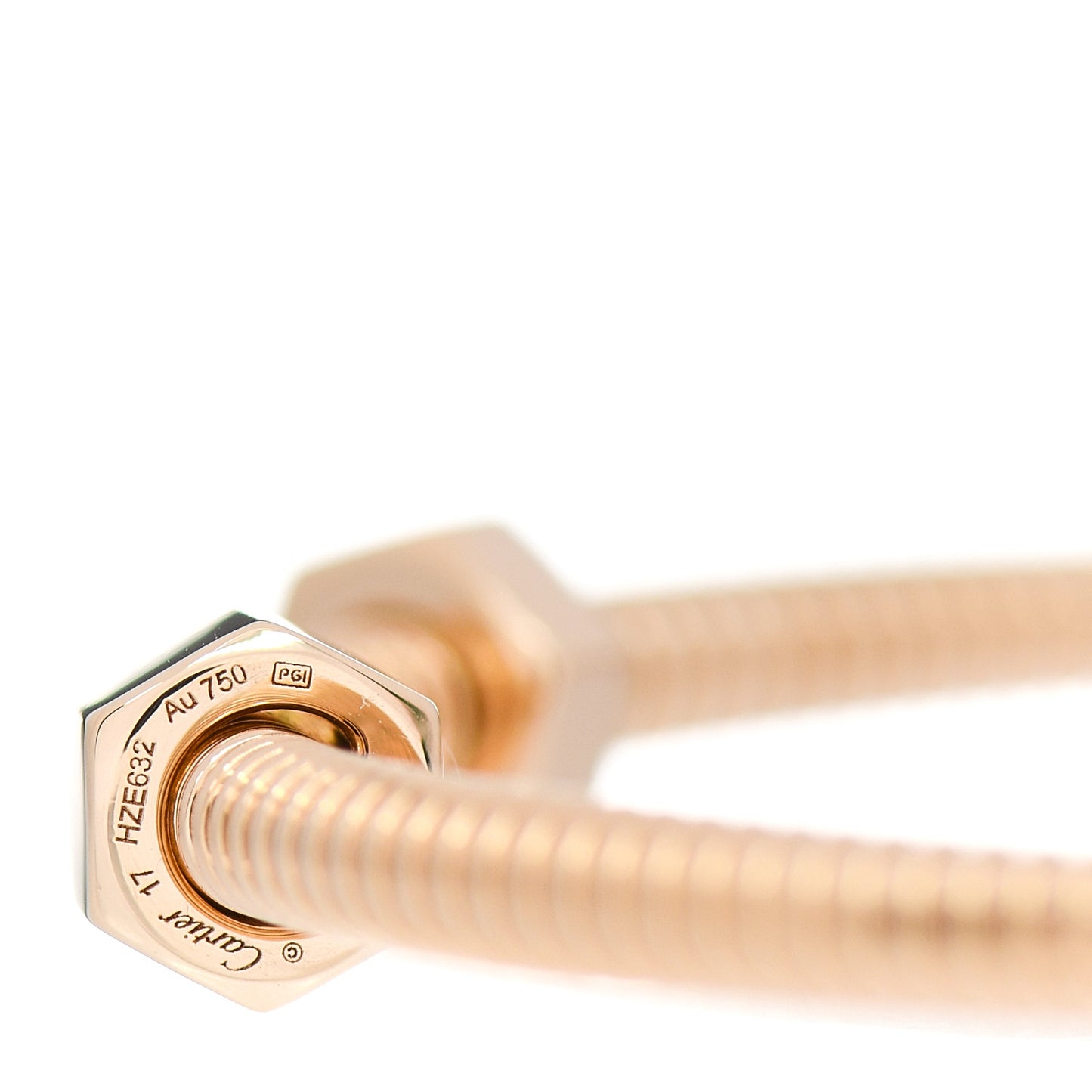 18K Pink Gold Ecrou de Cartier Bracelet 17