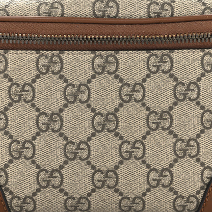 Gucci GG Supreme Monogram Emblem Calfskin Small Belt Bag Beige Dark Brown 8 of 12