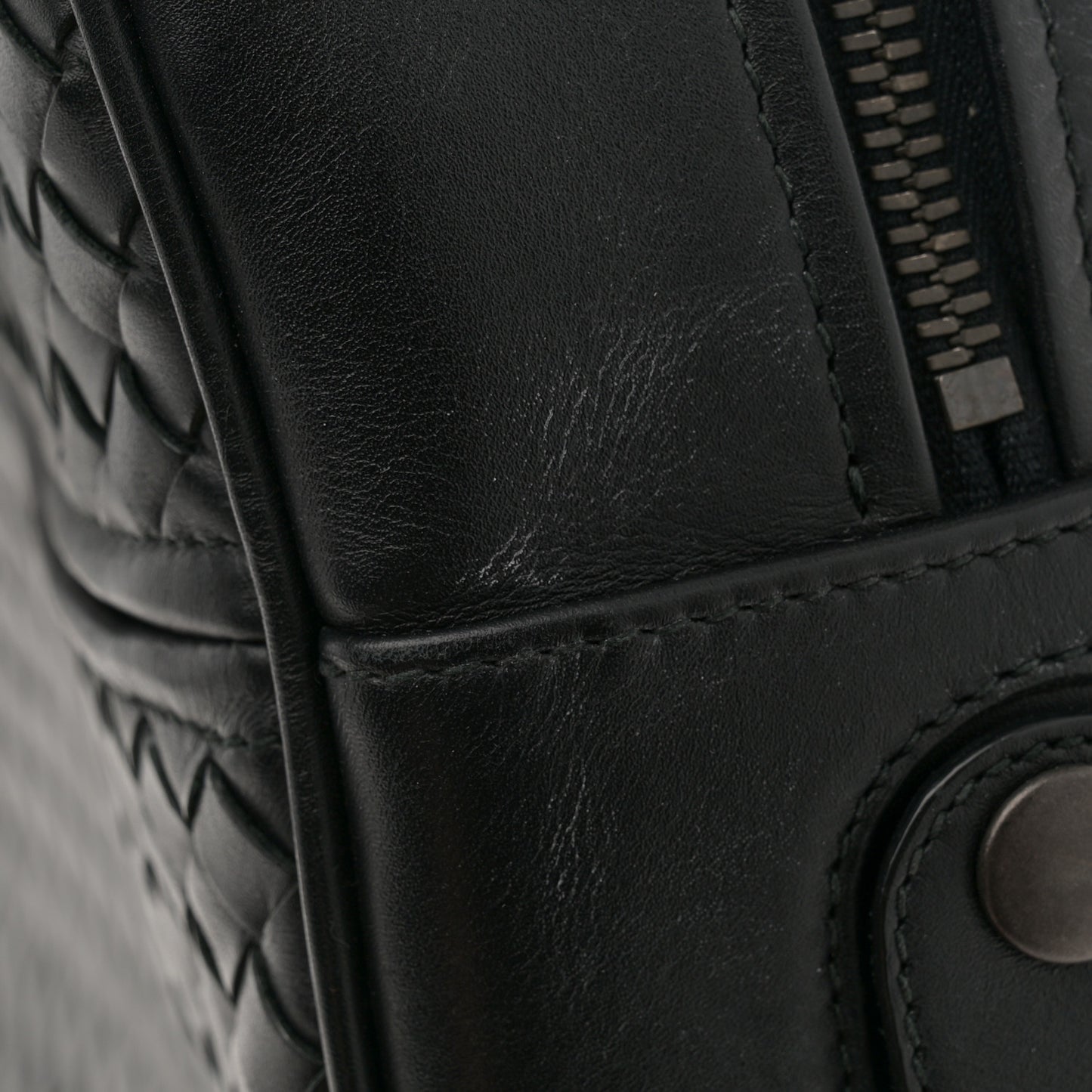 Nappa Intrecciato Briefcase Black