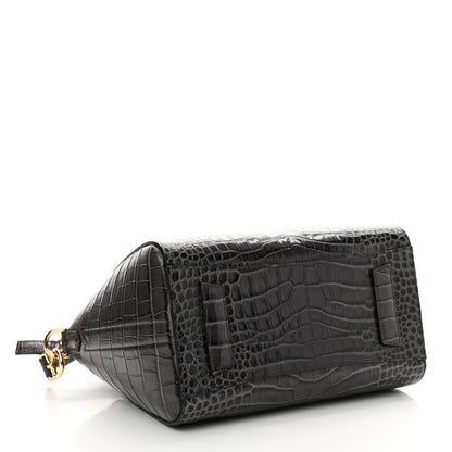 Givenchy Calfskin Crocodile Embossed Small Antigona Storm Grey 4 of 10