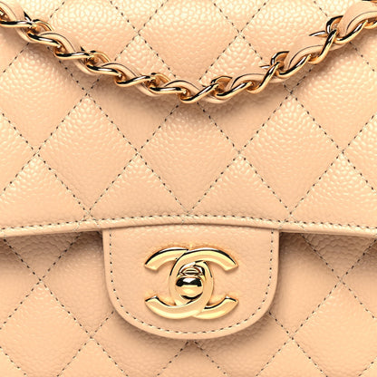 Chanel Caviar Quilted Medium Double Flap Beige 8 of 14