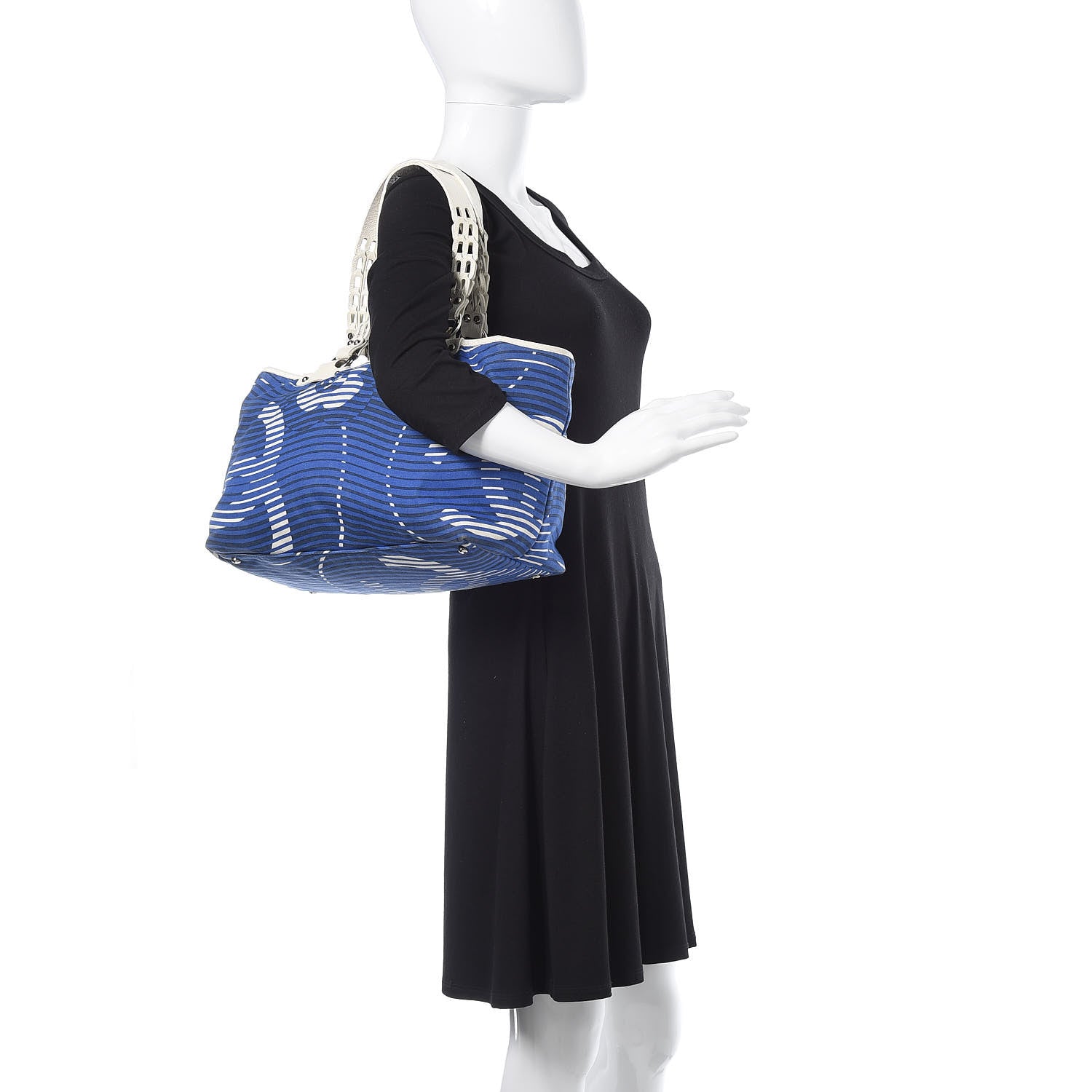 Chanel Canvas Camellia Flower Beach Tote Blue 2 of 17