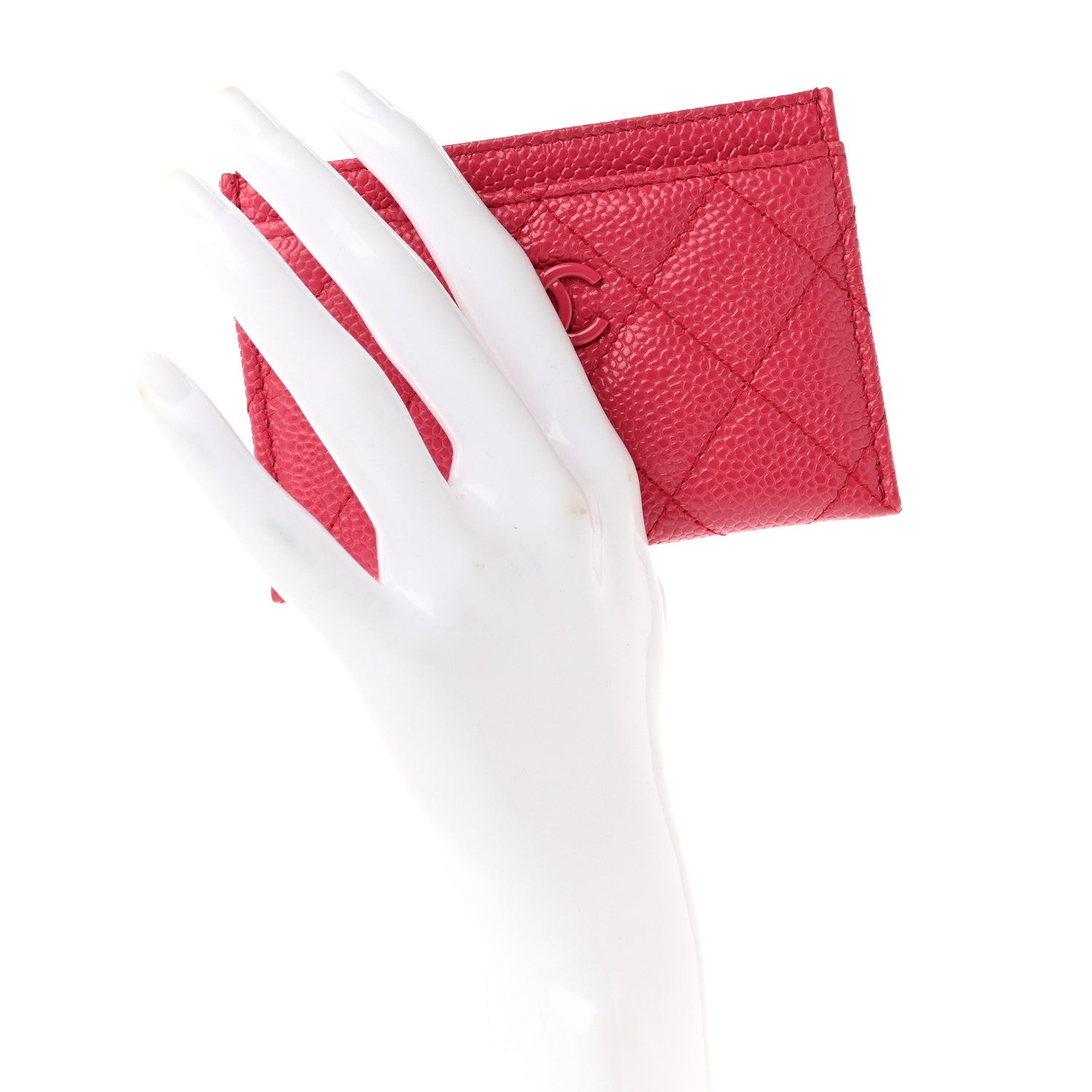 Chanel Caviar Quilted Incognito Card Holder Pink 2 of 9