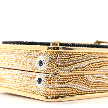 Judith Leiber Crystal Turntable Scratch Minaudiere Clutch Champagne 8 of 10