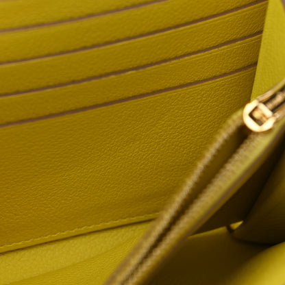 Hermes Evercolor Constance Wallet To Go Lime 11 of 12