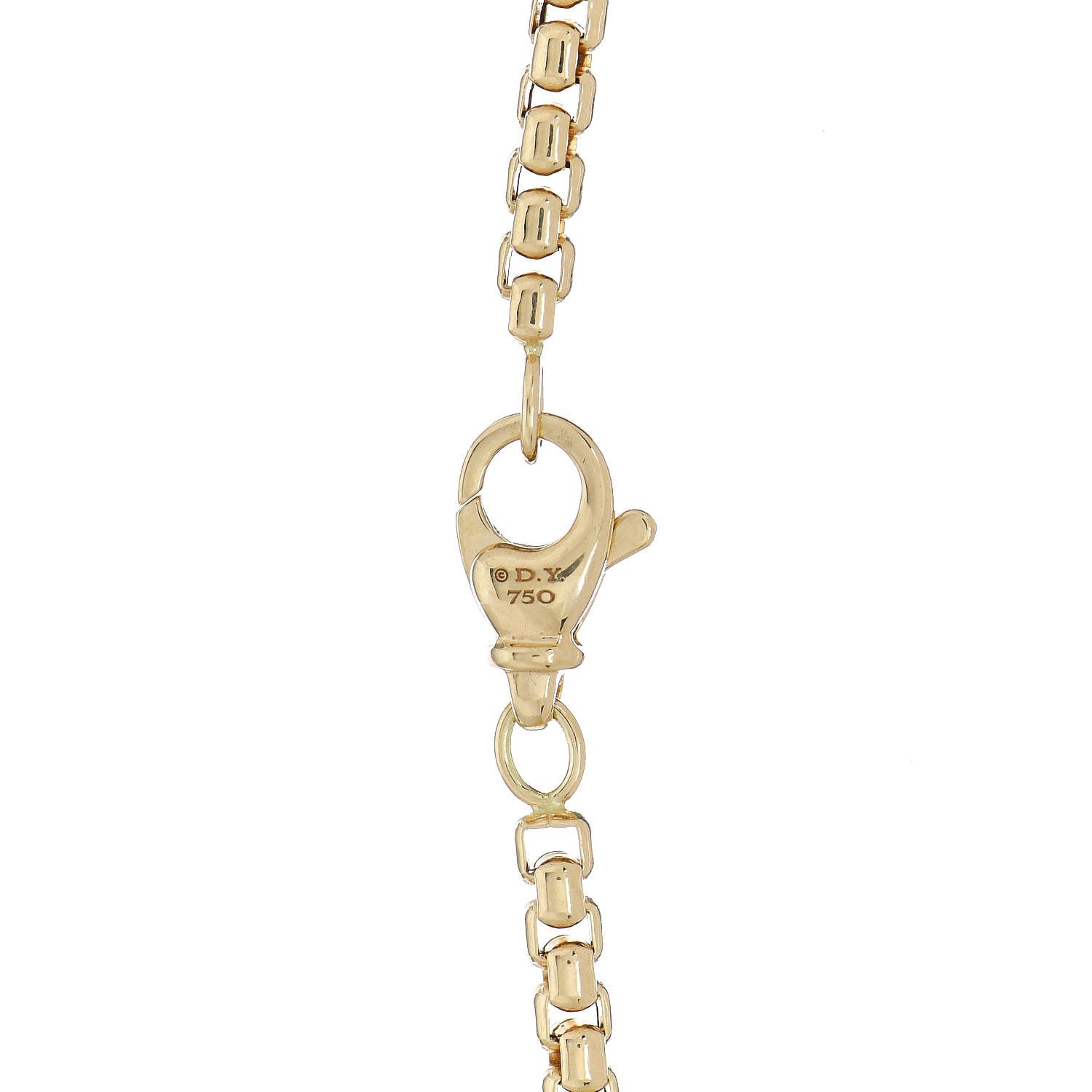 David Yurman 18K Yellow Gold 3.4mm Box Chain Necklace 22" 4 of 4