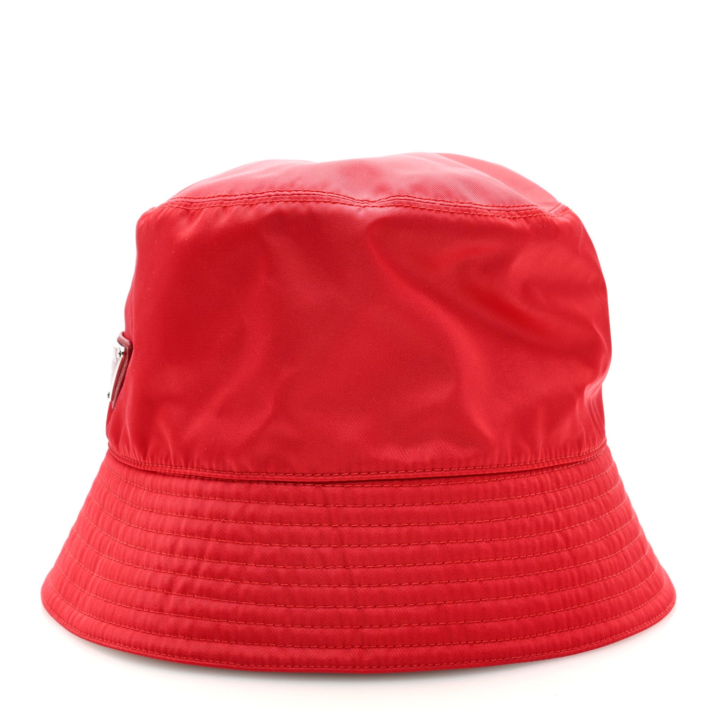 Re-Nylon Metal Triangle Logo Mens Bucket Hat XL Rosso