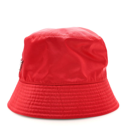 Prada Re-Nylon Metal Triangle Logo Mens Bucket Hat XL Rosso 4 of 7