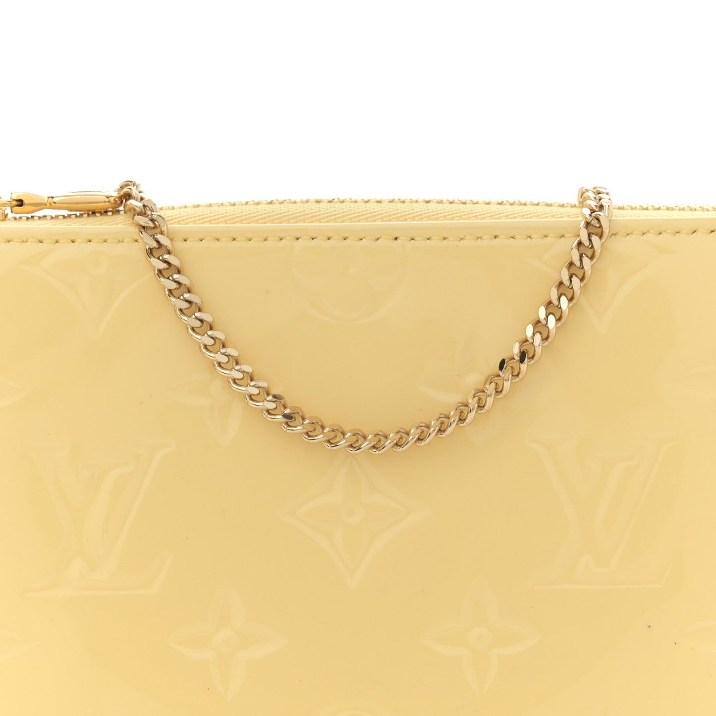Metallic Vernis Valentine Mini Pochette Accessories Banana Fizz