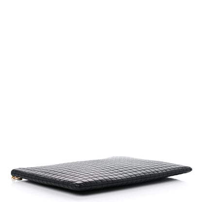 Celine Calfskin Quilted C Charm Pouch Black 4 of 10