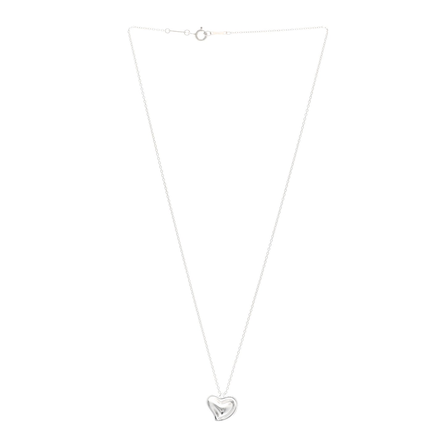 Sterling Silver Elsa Peretti Full Heart Pendant Necklace