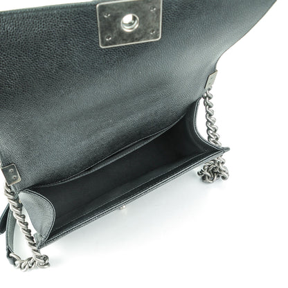 Chanel Caviar Quilted Medium Boy Flap Black 6 of 8