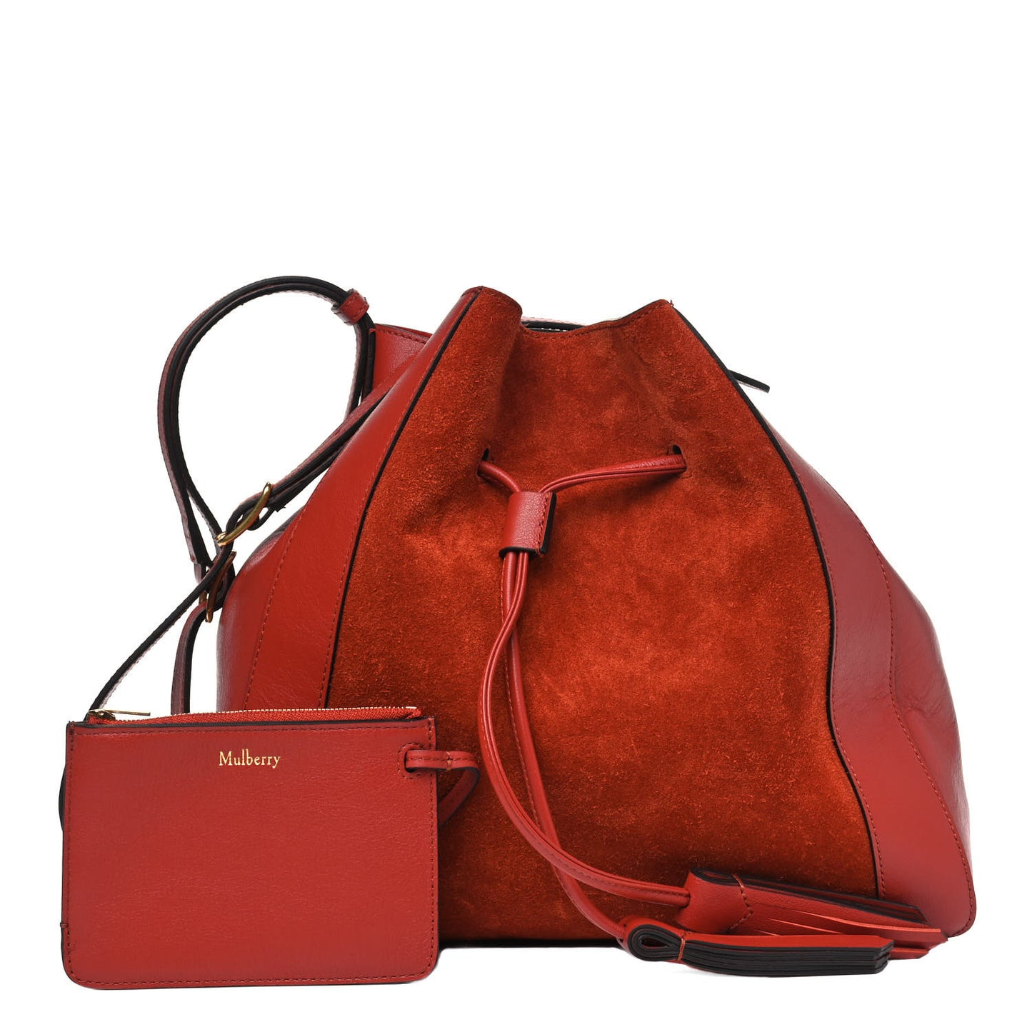 Silky Calfskin Suede Small Millie Rust