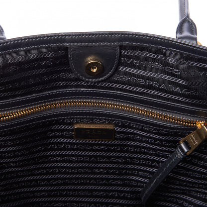 Prada Canvas Jacquard Logo Tote Black 8 of 8