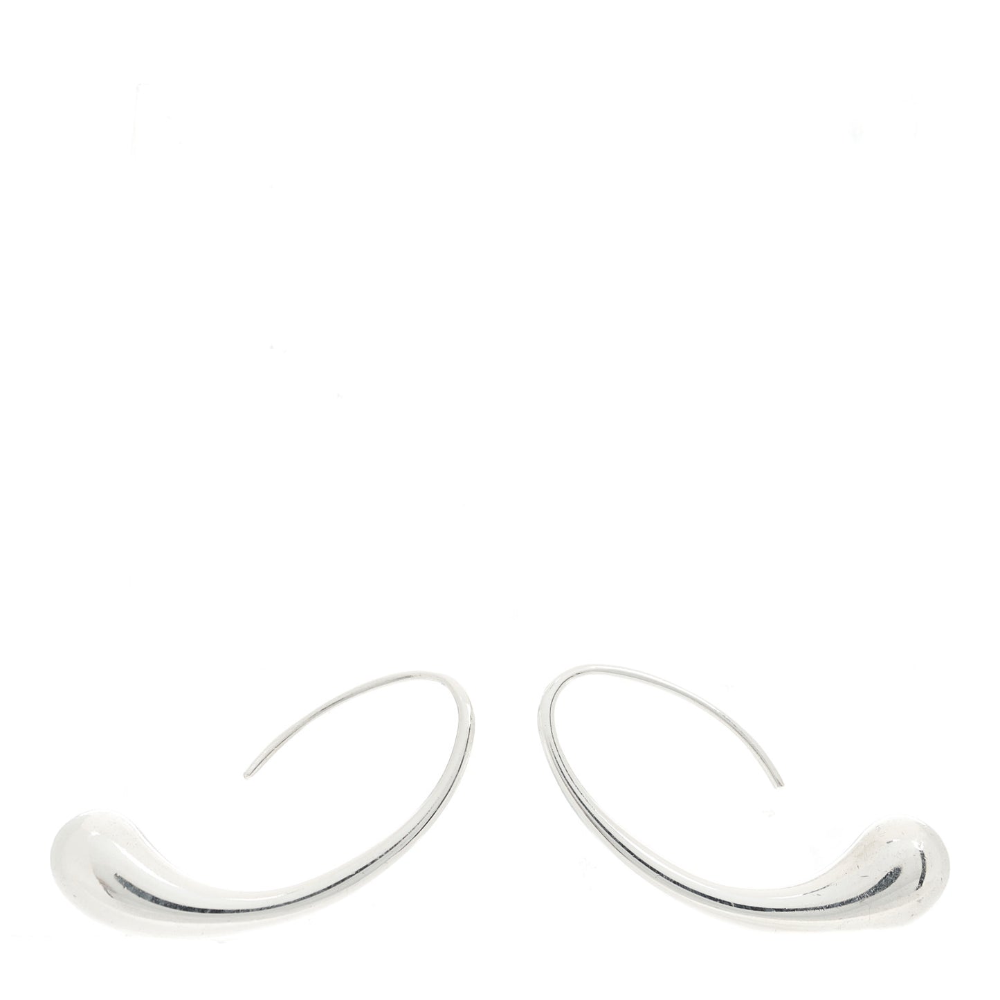 Sterling Silver Elsa Peretti Teardrop Hoop Earrings