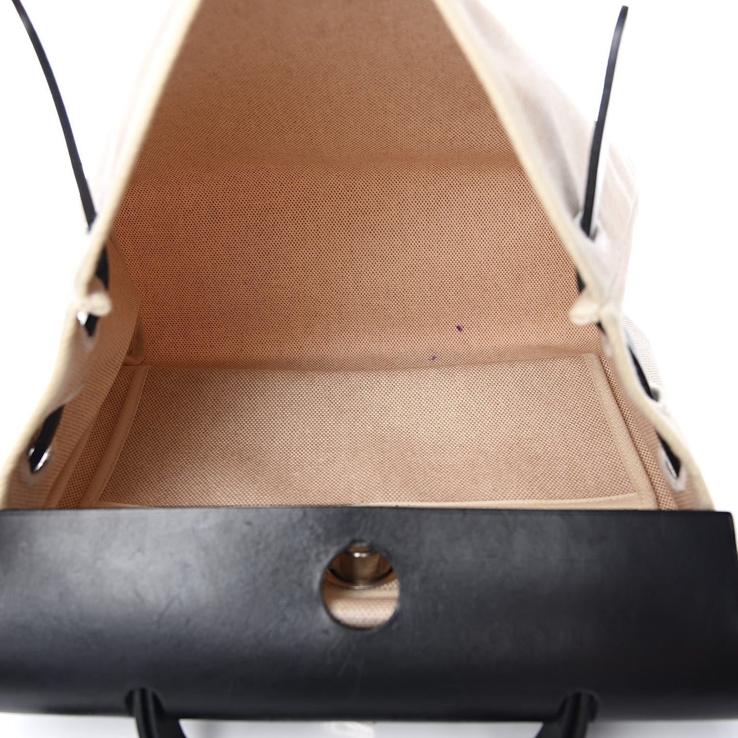 Toile Vache Calfskin Herbag 30 PM Natural Black