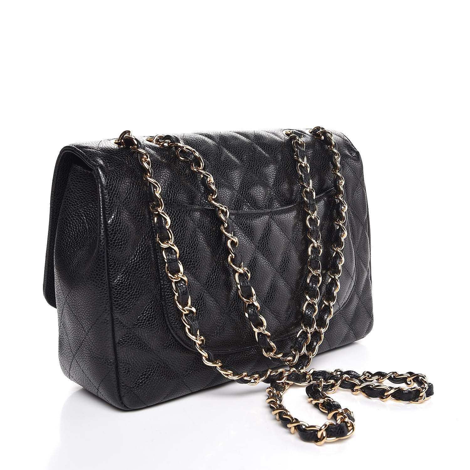 Chanel Caviar Quilted Jumbo Single Flap Black 5 of 9