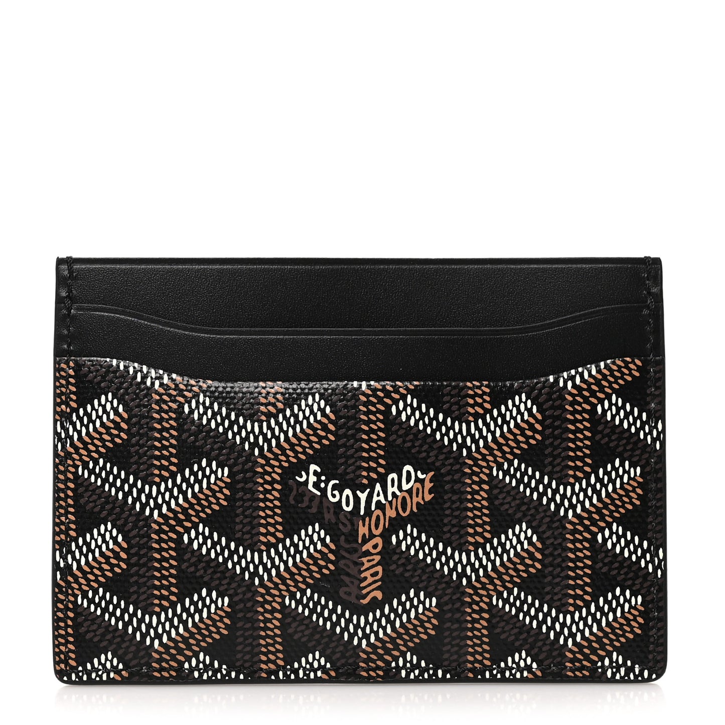 Goyardine Saint Sulpice Card Holder Black