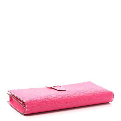 Hermes Epsom Bearn Gusset Wallet Rose Tyrien 4 of 6