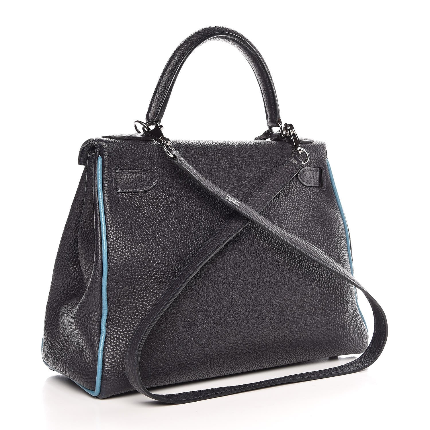 Hermes Togo Bi-Color Kelly Retourne 28 Indigo Blue Jean 36 of 64