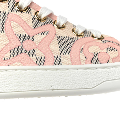 Louis Vuitton Damier Azur Tahitienne Bora Bora Sneakers 36 Rose Ballerine 10 of 10