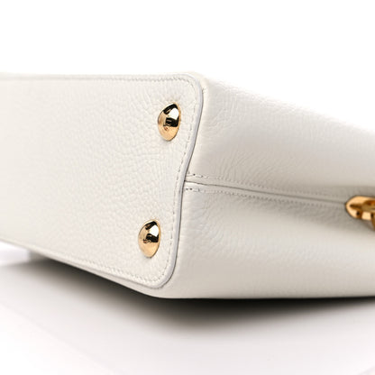 Louis Vuitton Taurillon Lambskin Calfskin Capucines BB Snow White 8 of 9
