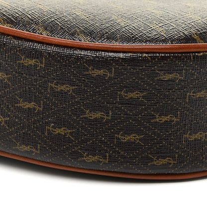 Saint Laurent Canvas Smooth Calfskin Le Monogramme Coeur Crossbody Chestnut 8 of 13