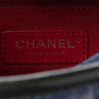 Chanel Aged Calfskin Quilted Small Gabrielle Hobo Navy Black 6 of 13