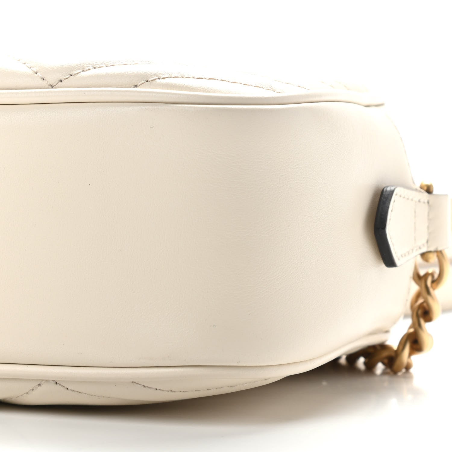Gucci Calfskin Matelasse Small GG Marmont Chain Shoulder Bag White 10 of 10
